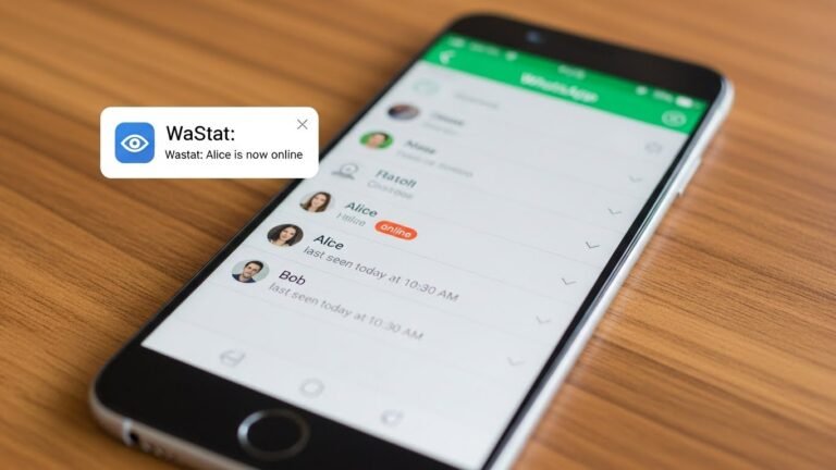 WaStat app to track WhatsApp online status, last seen, and activity statistics safely
